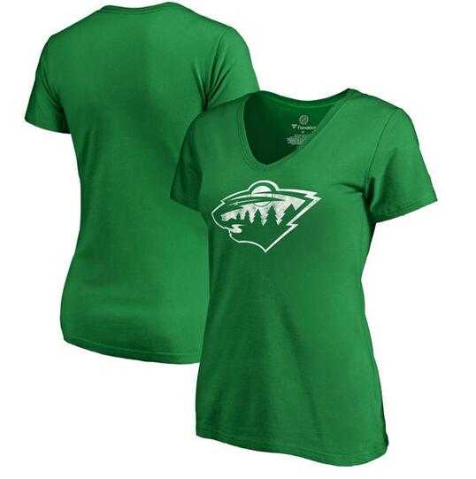 Women Minnesota Wild Fanatics Branded St. Patrick's Day White Logo T-Shirt Kelly Green FengYun,We sell and wholesale Women Minnesota Wild Fanatics Branded St. Patrick's Day White Logo T-Shirt Kelly Green FengYun on line form chian!